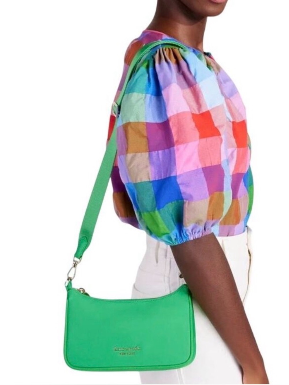 Kate Spade The Little Better Sam Nylon Small Crossbody Bag Kelly Green